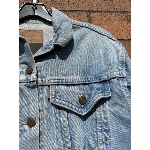 90s Levi's Vintage Type 3 Custom Hippie Hand Drawn Art Stonewash Denim Jacket - Picture 3 of 9